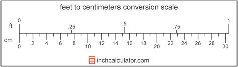 Feet To Centimeters Conversion Ft To Cm Inch Calculator