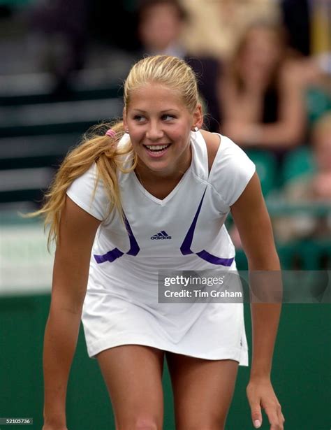 Tennis Star Anna Kournikova At A Charity Tennis Tournament On The