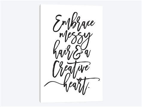 Embrace Messy Hair By Honeymoon Hotel 1 Piece Canvas Print Embrace Messy Hair Hair Canvas