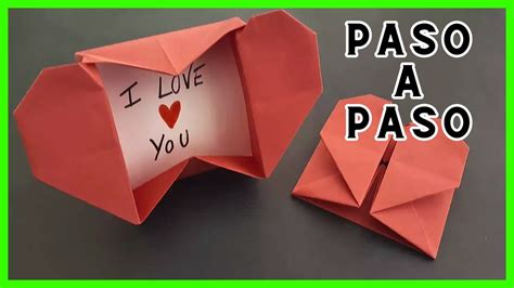 Corazon Origami Facil Como Hacer Una Carta Corazón De Papel — Origami
