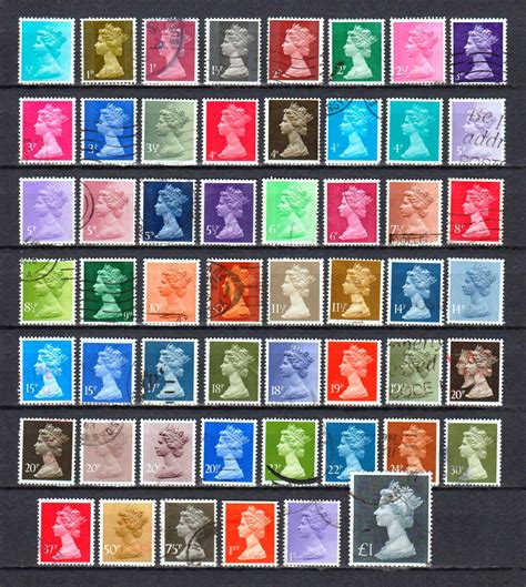 Great Britain Queen Elizabeth Ii Stamps Set Used 552c Etsy