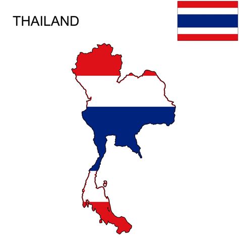 Thailand Flag Map