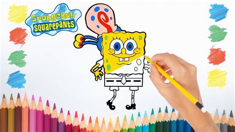 Menggambar Dan Mewarnai Spongebob Dan Gary Si Siput Drawing And