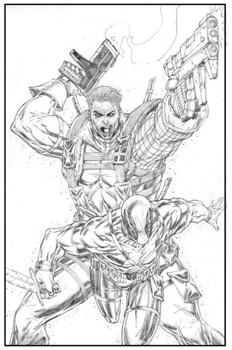 Deadpool And Cable By Rob Liefeld Comic Book Art Style Comic Books Art