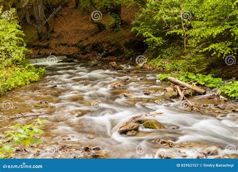 The River Is Flowing Downstream Stock Image Image Of Terrain Natural
