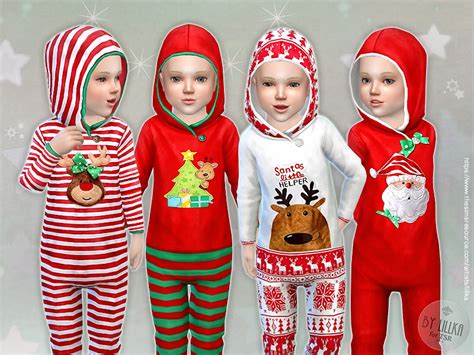 Sims 4 Ccs The Best Christmas Sleepsuit By Lillka