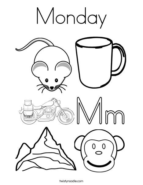Some of the coloring page names are coloring for adults 25 cool design 2019, mandala coloring for adults, hand inked doodles to and colour full size. Monday Coloring Page - Twisty Noodle