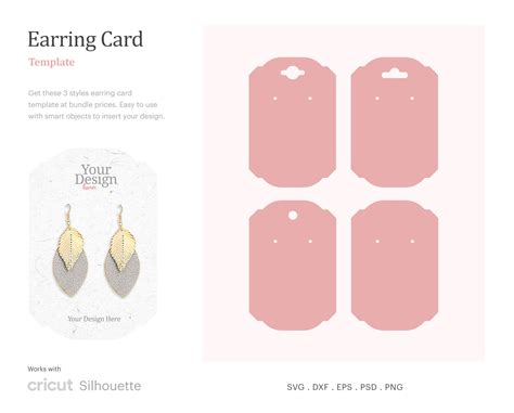 Printable Earring Card Design