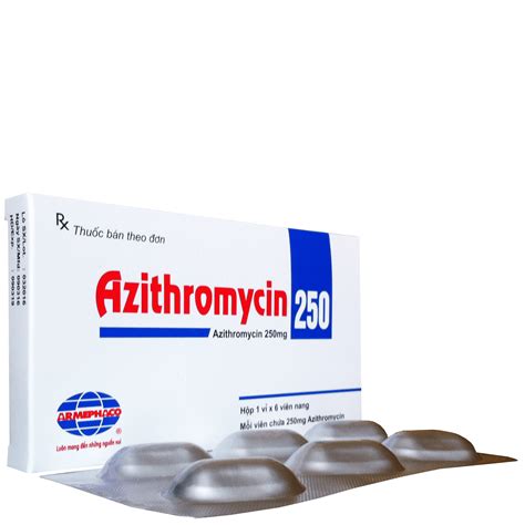 Azithromycin 250mg Armephaco Quầy 119 Cty Dược Phẩm Hậu Phương