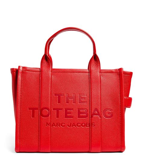 Womens Marc Jacobs Red The Marc Jacobs Small Leather The Tote Bag Harrods Countrycode