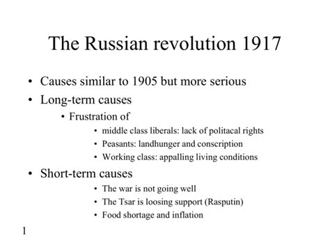 Notes On Russian Revolution 1917 1924