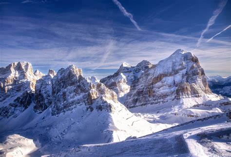 Hình Nền Ý Núi Tuyết Lạnh Dolomite Alps Dãy Núi Dolomites
