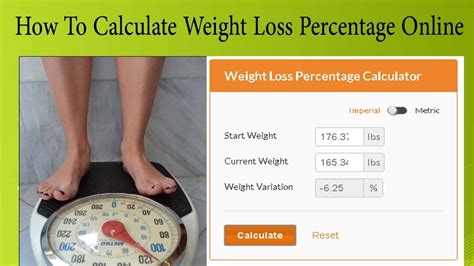 How To Calculate Percentage Weight Loss Online Calculator Youtube