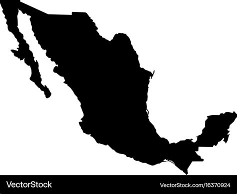 Map Mexico Royalty Free Vector Image Vectorstock