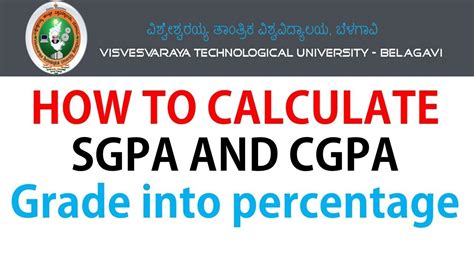 How cgpa is calculated in vtu. How to calculate SGPA AND CGPA IN VTU | GRADE INTO PERCENTAGE - YouTube