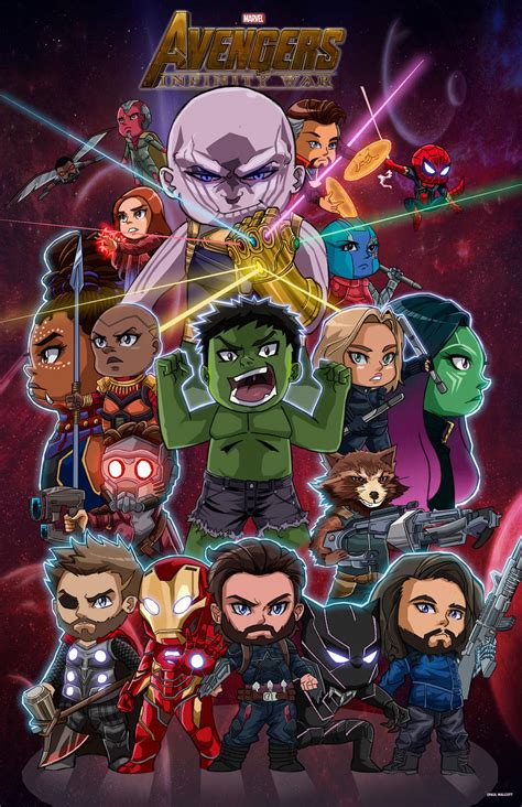 In anticipation, many artists have put together their own takes on the upcoming movie. Chibi Avengers Infinity War by FantasiesAndFathoms on ...