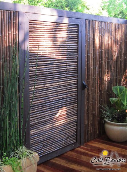 Sure, some varieties do run—and run and run if uncontained—but there is a whole other group called clumpers. Black bamboo fence with Gate | Cali Bamboo | Bamboo Fencing | Pinterest | Bamboo fence, Cali and ...