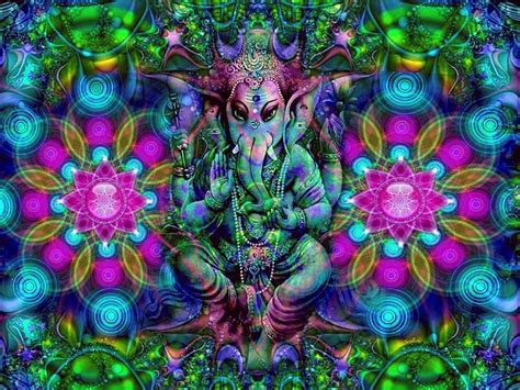 Ganesha Psychedelic Art Fractal Art Ganesha Art