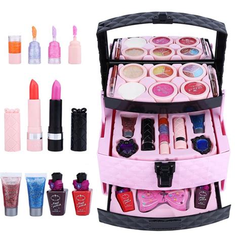 New Arrival Girls Make Up Toys Case Powder Blush Cosmetic Set Girl Toy
