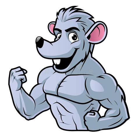 Gym Rat Posing Illustration Of A Gym Rat Posing Affiliate Rat