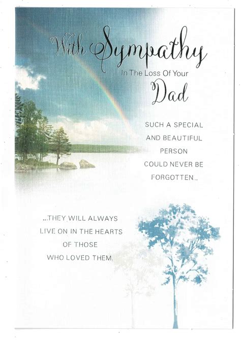 What to put on a funeral card. Dad Sympathy Card 'With Sympathy In The Loss Of Your Dad' - With Love Gifts & Cards