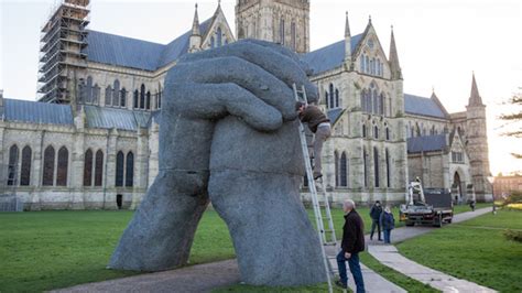 20 Foot Tall Sculpture Relocated After Texting Visitors Kept Walking