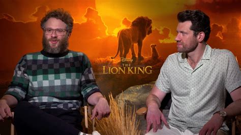 Seth Rogen And Billy Eichner Interview The Lion King Youtube