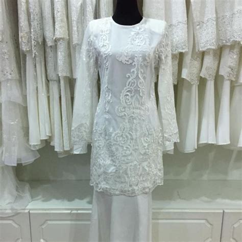 Baju Nikah Lace Offwhite Shopee Malaysia