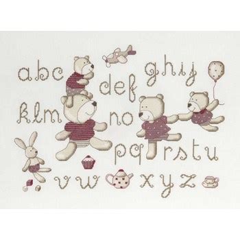 Retrouvez aussi nos abécédaire à broder sur des photos grille abecedaire point de croix a imprimer. Tableau point de croix abécédaire teddydou BK1631 - DMC