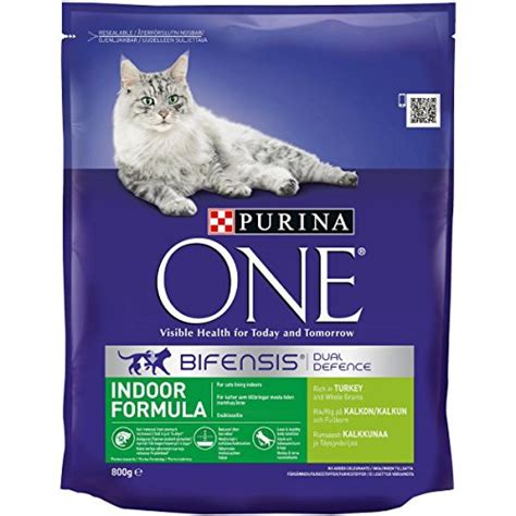 This indoor cat food recipe features real chicken as the #1 ingredient and is made with real turkey—and without added artificial flavors or preservatives—to give you added peace of mind every time you fill her dish. Purina ONE Indoor Formula Rich in Turkey and Whole Grains ...