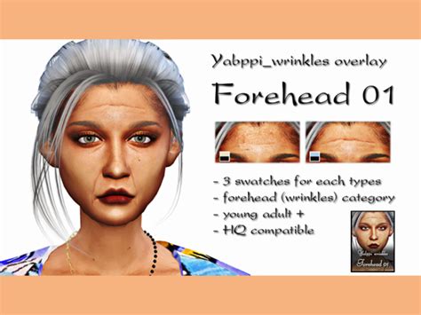 Sims4 Cc Yabppiwrinkles Overlay Forehead Laugh Lines Forehead