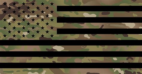 Us Flag Military Camouflage Digital Art By Jared Davies