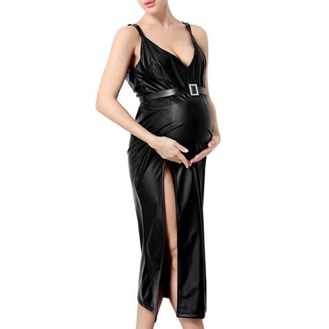 Sexy Pregnant Women Dress Photography Props Sleeveless V Neck Maternity