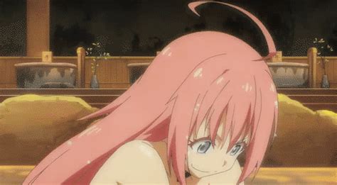 Tensei Shitara Slime Datta Ken Favors Pink Haired Girl Bathing