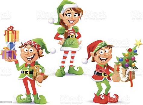 Christmas wouldn't be the same without santa's little helpers. Christmas Elves Stock Illustration - Download Image Now ...