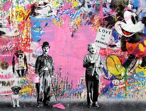 Juxtapose Pink Heart 2017 By Mr Brainwash Denis Bloch Fine Art