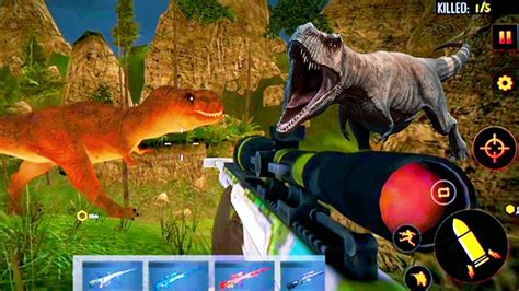 Dinosaur Hunter Sniper Shooter Games Android Gameplay Dinosaur