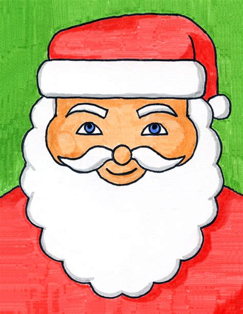 How To Draw Santa Clause How To Draw A Cute Cartoon Santa Claus Easy
