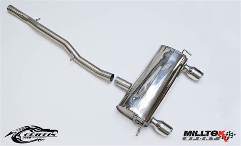 Milltek Non Resonated Louder Cat Back Exhaust System W Gt100 Tips