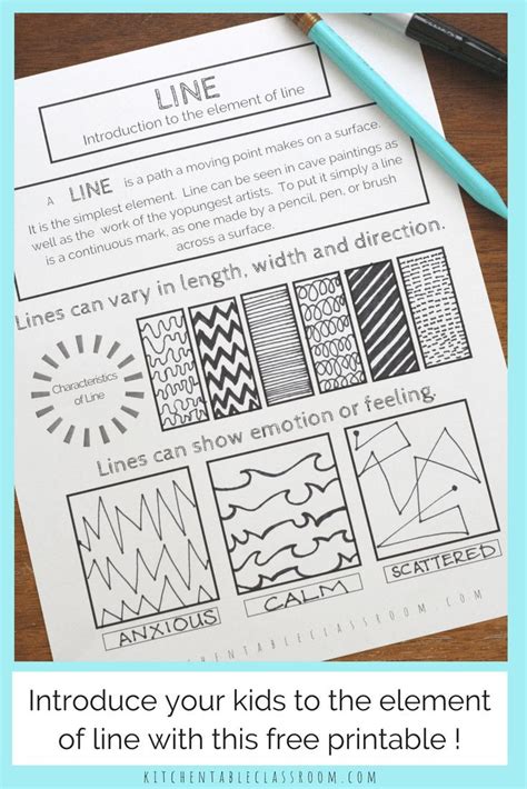 Types Of Lines In Art A Free Element Of Line Printable The Kitchen