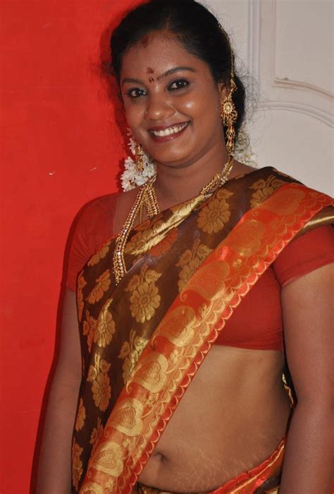 Gsv Pics Photos With Poetry Homely Hot Aunty Deep Navel Show In RED