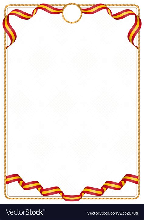 Frame And Border Of Spain Colors Flag Royalty Free Vector