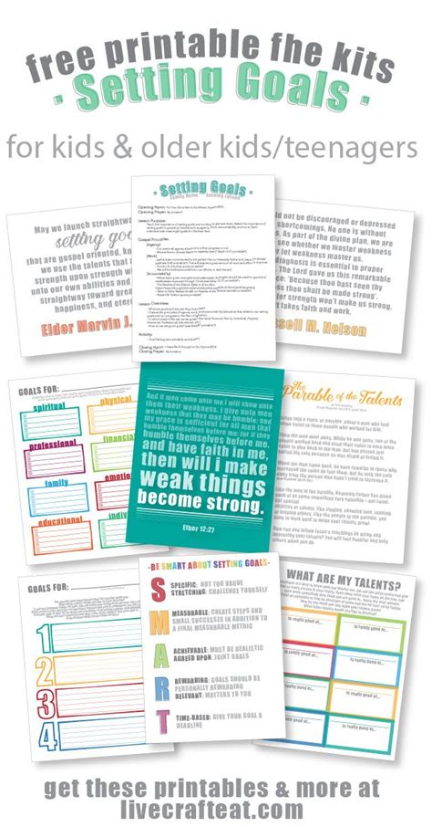 Finding fun solo or group activities for teens can sometimes be a challenge. Setting Goals Family Home Evening Lesson + Kit | Family ...