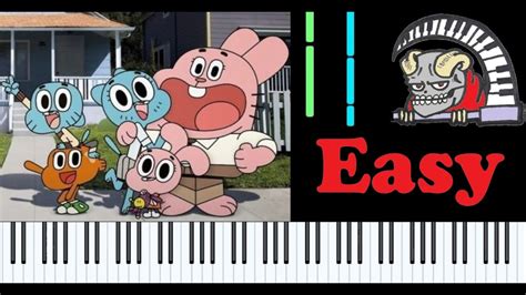 The Amazing World Of Gumball Opening Theme Piano Midi Synthesia Very