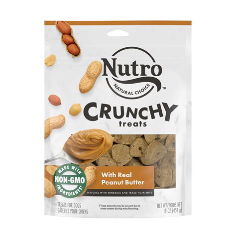 Nutro Small Crunchy Natural Dog Treats With Real Peanut Butter 16 Oz