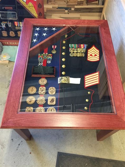 Custom Military Shadow Box Table Local Pickup Only Etsy
