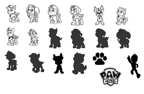 Buy Paw Patrol Svgcut Filessilhouette Clipartvinyl Files And Download