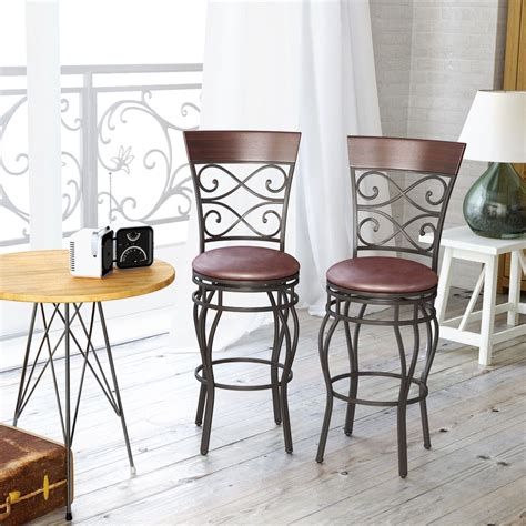 Spectator or stadium stools are the personally, i never managed to move from one house to another without the required stool. Set of 2 Swivel Padded Bar Stools | Padded bar stools, Bar ...
