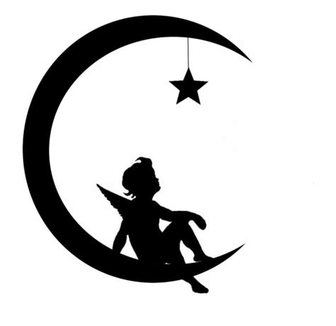 Be your own interior decorator as you browse thousands of amazing wall art prints. Girl Moon Silhouette Clipart - Crescent Moon Angel Silhouette, HD Png Download is a free ...