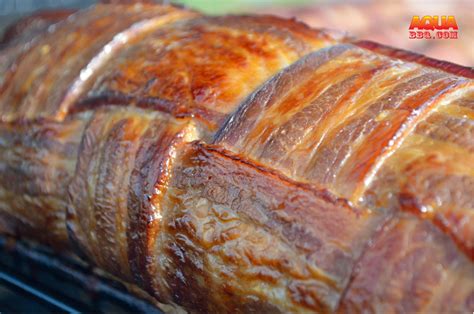 Unwrap sausage fatty from step 6 and wrap with bacon weave. Primo Smoked BBQ Bacon Fatty | Primo Grills & Smokers ...